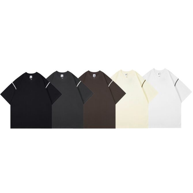 letuswin | Short-Sleeve Heavyweight Tee | Oversized American 3D Embroidery | 100% Cotton | Outdoor Camping Unisex  #82507 - Image 11