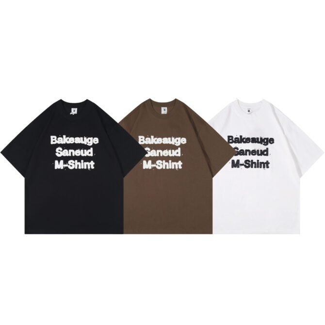 letuswin | SS25 Heavyweight T-Shirt | Oversized High-Street Coating Print | Tech Cotton | Casual Unisex  #82599 - Image 8