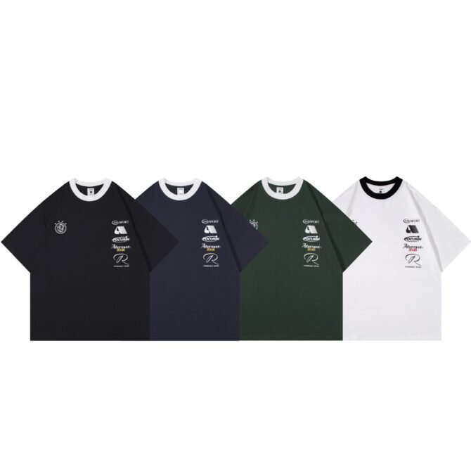 letuswin | 250g Heavyweight SS25 Tee | Loose Fit Contrast Collar Design | Sportswear Unisex Matching  #825133 - Image 10