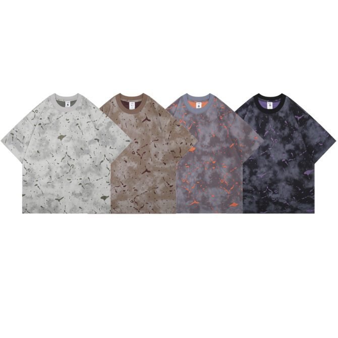 letuswin|Heavyweight Streetwear Tee | Dual-Tone Washed Label Burnout | American Vintage Commuter #825195 - Image 9