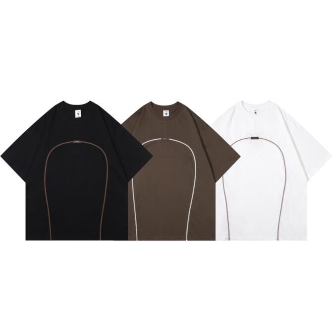 letuswin | SS25 Streetwear T-Shirt | Loose Fit Mountain Style Structural Design | 100% Cotton | Streetwear Unisex Matching   #82560 - Image 7
