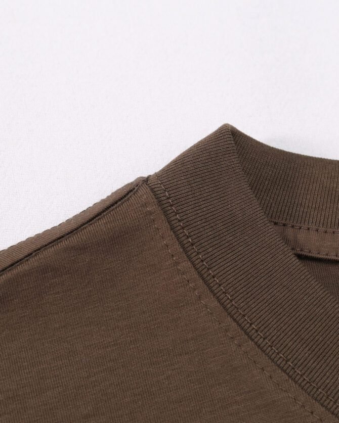letuswin | SS25 New T-Shirt | Oversized Embroidery with Label Appliqué | 3D Detailing | Casual Short-Sleeve #825110 - Image 14
