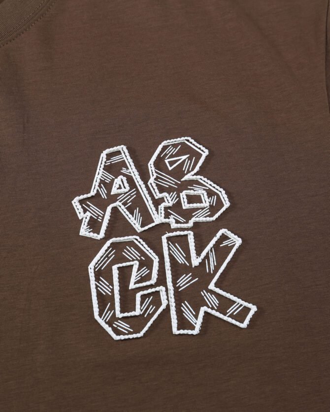 letuswin | SS25 New T-Shirt | Oversized Embroidery with Label Appliqué | 3D Detailing | Casual Short-Sleeve #825110 - Image 15