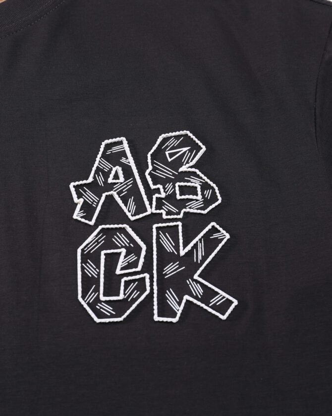 letuswin | SS25 New T-Shirt | Oversized Embroidery with Label Appliqué | 3D Detailing | Casual Short-Sleeve #825110 - Image 22