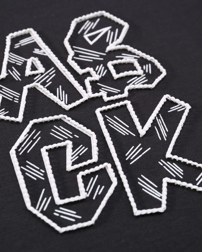 letuswin | SS25 New T-Shirt | Oversized Embroidery with Label Appliqué | 3D Detailing | Casual Short-Sleeve #825110 - Image 23