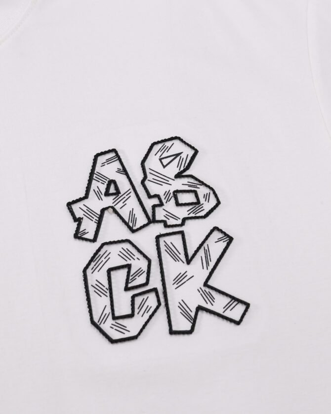 letuswin | SS25 New T-Shirt | Oversized Embroidery with Label Appliqué | 3D Detailing | Casual Short-Sleeve #825110 - Image 29