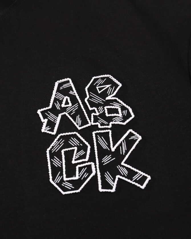 letuswin | SS25 New T-Shirt | Oversized Embroidery with Label Appliqué | 3D Detailing | Casual Short-Sleeve #825110 - Image 36