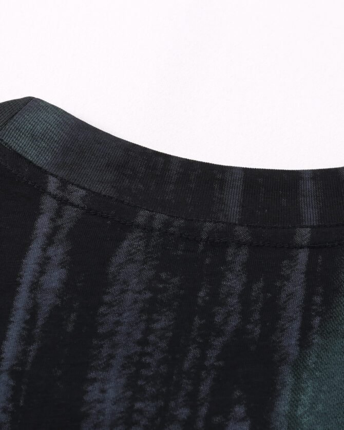 Short-Sleeve Streetwear Tee | Oversized Guochao Mountain Style Fabric Print | Daily Casual Urban Styling   #825107 - Image 13