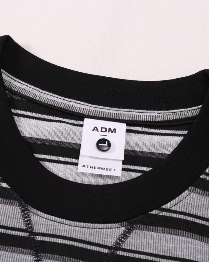 SS25 Heavyweight T-Shirt | Loose Fit Cool-Tech Striped Construction | Streetwear Unisex Matching #82585 - Image 11