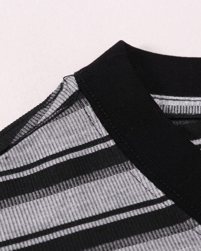 SS25 Heavyweight T-Shirt | Loose Fit Cool-Tech Striped Construction | Streetwear Unisex Matching #82585 - Image 13