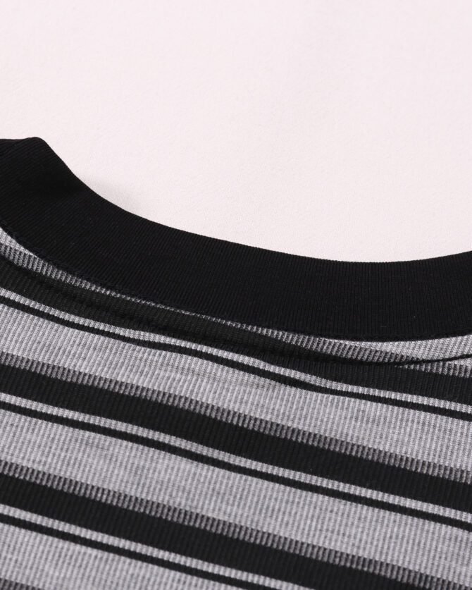 SS25 Heavyweight T-Shirt | Loose Fit Cool-Tech Striped Construction | Streetwear Unisex Matching #82585 - Image 15