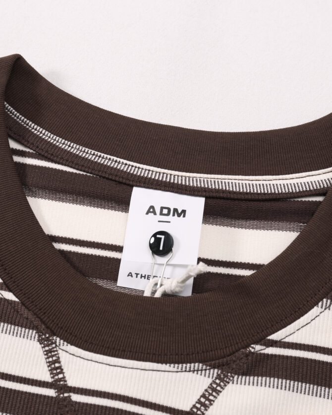 SS25 Heavyweight T-Shirt | Loose Fit Cool-Tech Striped Construction | Streetwear Unisex Matching #82585 - Image 18