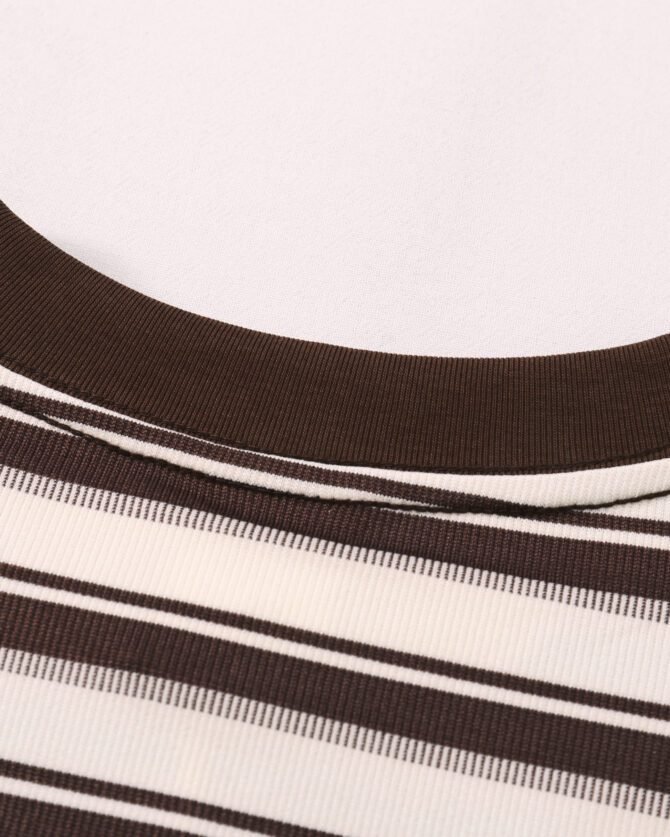 SS25 Heavyweight T-Shirt | Loose Fit Cool-Tech Striped Construction | Streetwear Unisex Matching #82585 - Image 20