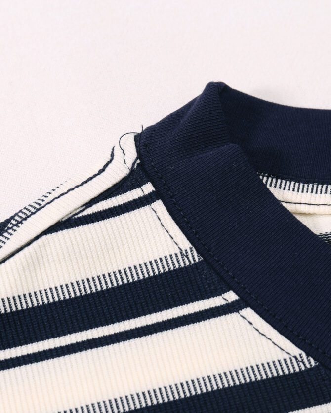 SS25 Heavyweight T-Shirt | Loose Fit Cool-Tech Striped Construction | Streetwear Unisex Matching #82585 - Image 32