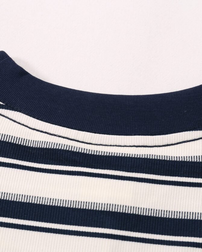 SS25 Heavyweight T-Shirt | Loose Fit Cool-Tech Striped Construction | Streetwear Unisex Matching #82585 - Image 34