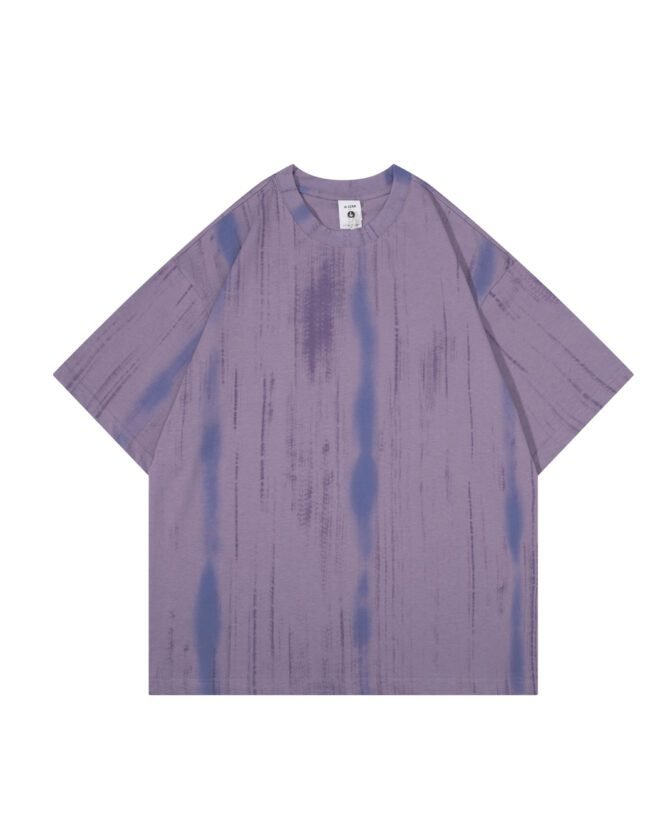 Short-Sleeve Streetwear Tee | Oversized Guochao Mountain Style Fabric Print | Daily Casual Urban Styling   #825107 - Image 21