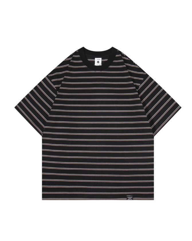 New Short-Sleeve Tee | Oversized Structural Striped Design | Streetwear Daily Urban Edge #82583 - Image 12
