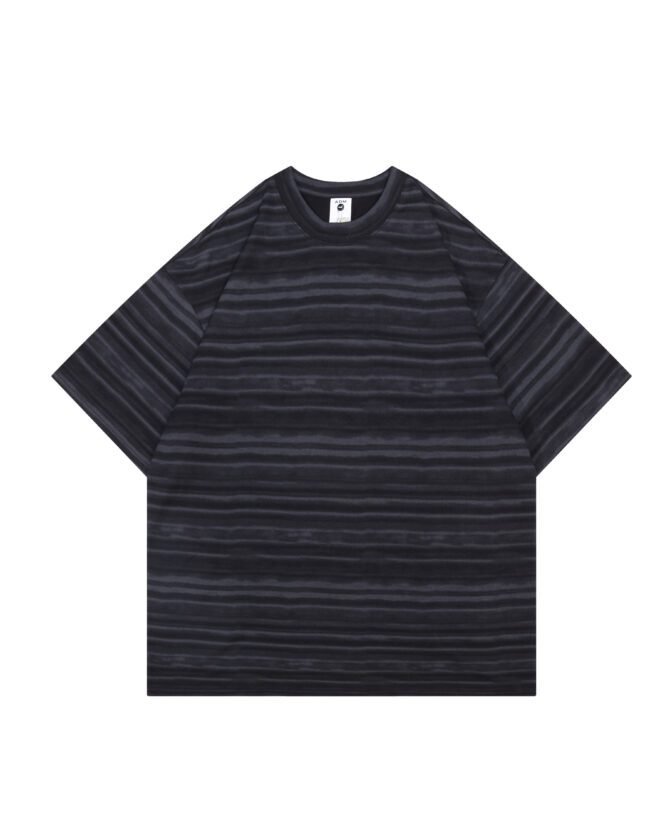 letuswin|Heavyweight Streetwear Tee | Loose Fit High-Street Stripe Patchwork | Office-Ready Unisex #825196 - Image 16
