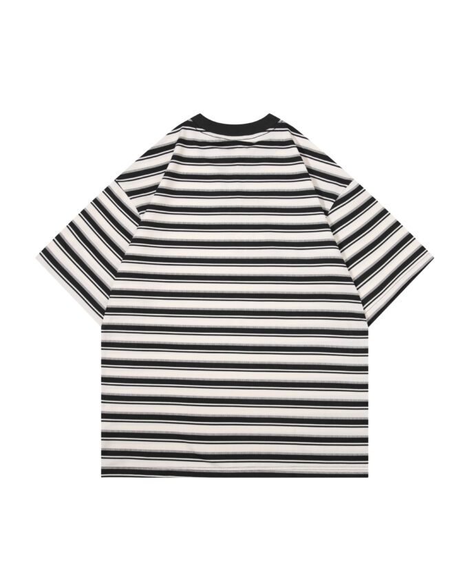 SS25 Heavyweight T-Shirt | Loose Fit Cool-Tech Striped Construction | Streetwear Unisex Matching #82585 - Image 24