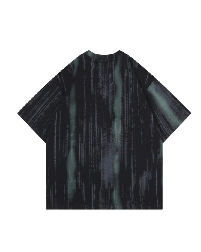 Short-Sleeve Streetwear Tee | Oversized Guochao Mountain Style Fabric Print | Daily Casual Urban Styling   #825107 - Image 10