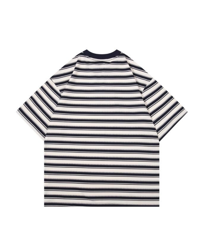 SS25 Heavyweight T-Shirt | Loose Fit Cool-Tech Striped Construction | Streetwear Unisex Matching #82585 - Image 30