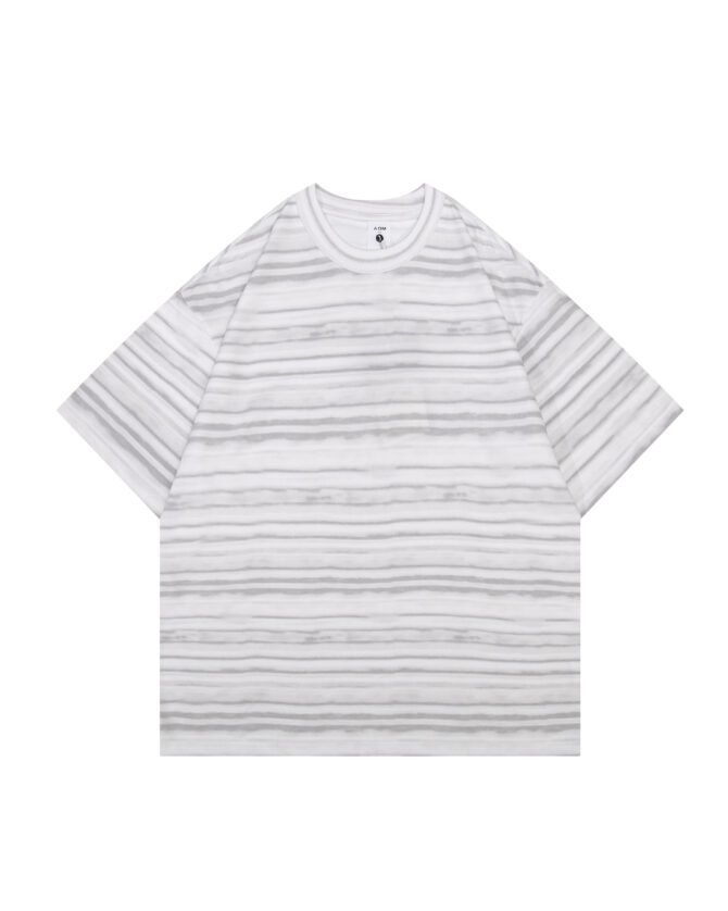letuswin|Heavyweight Streetwear Tee | Loose Fit High-Street Stripe Patchwork | Office-Ready Unisex #825196 - Image 30