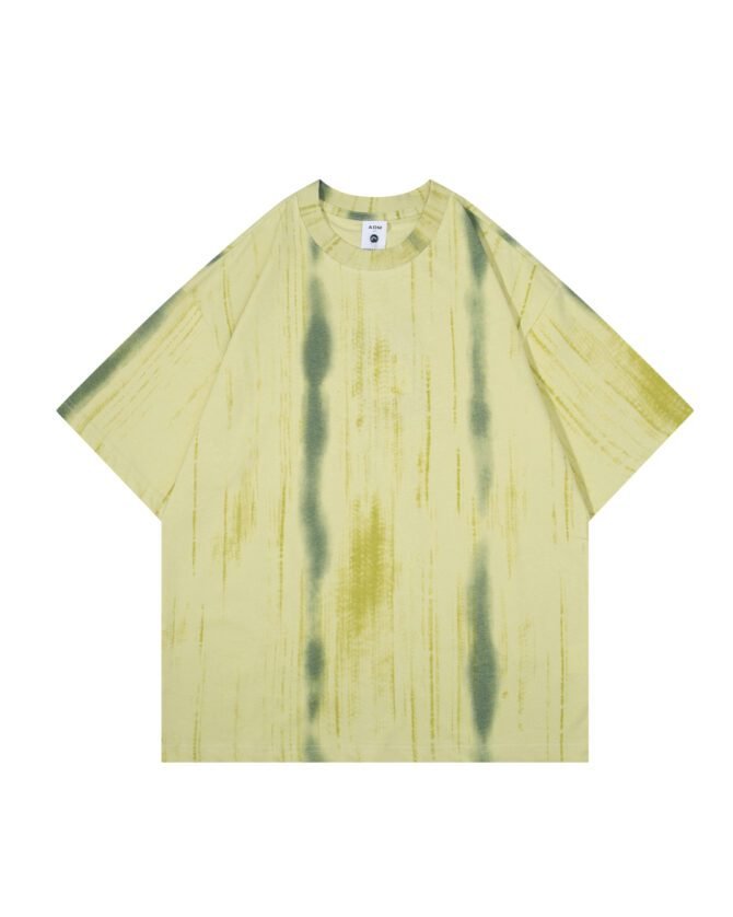 Short-Sleeve Streetwear Tee | Oversized Guochao Mountain Style Fabric Print | Daily Casual Urban Styling   #825107 - Image 27