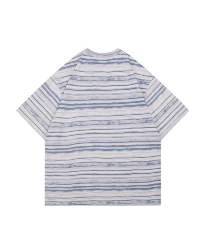 letuswin|Heavyweight Streetwear Tee | Loose Fit High-Street Stripe Patchwork | Office-Ready Unisex #825196 - Image 24