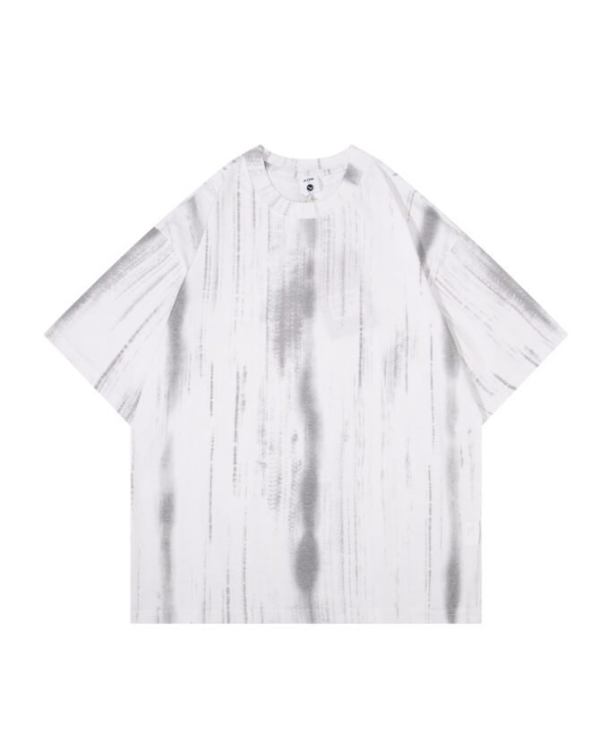 Short-Sleeve Streetwear Tee | Oversized Guochao Mountain Style Fabric Print | Daily Casual Urban Styling   #825107 - Image 15