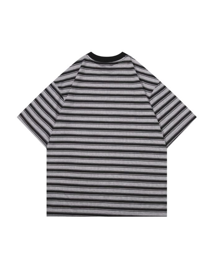 SS25 Heavyweight T-Shirt | Loose Fit Cool-Tech Striped Construction | Streetwear Unisex Matching #82585 - Image 10