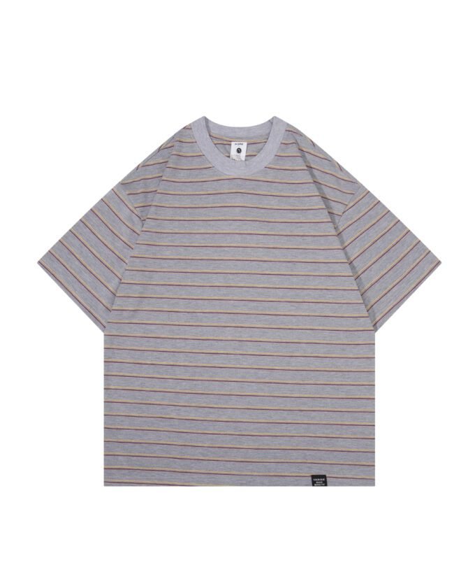 New Short-Sleeve Tee | Oversized Structural Striped Design | Streetwear Daily Urban Edge #82583 - Image 33
