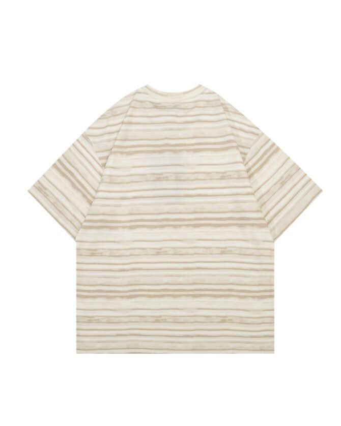 letuswin|Heavyweight Streetwear Tee | Loose Fit High-Street Stripe Patchwork | Office-Ready Unisex #825196 - Image 10