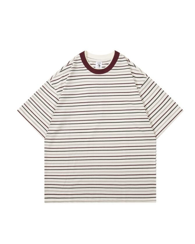 letuswin | SS25 Short-Sleeve T-Shirt | Oversized Structural Striped Design | Sportswear Unisex Styling #82587 - Image 7