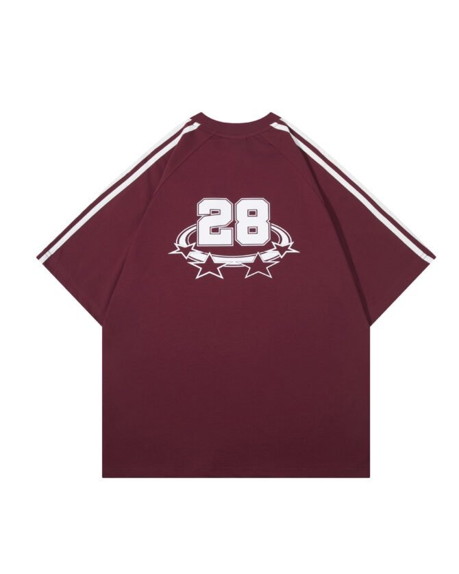 letuswin | 260g New Short-Sleeve Heavyweight | Loose Fit American Striped Print | Streetwear Unisex #82592 - Image 36