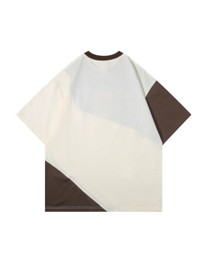 letuswin | 220g Short-Sleeve Streetwear Tee | Oversized Retro Patchwork | 100% Cotton | Sportswear Unisex  #82551 - Image 15