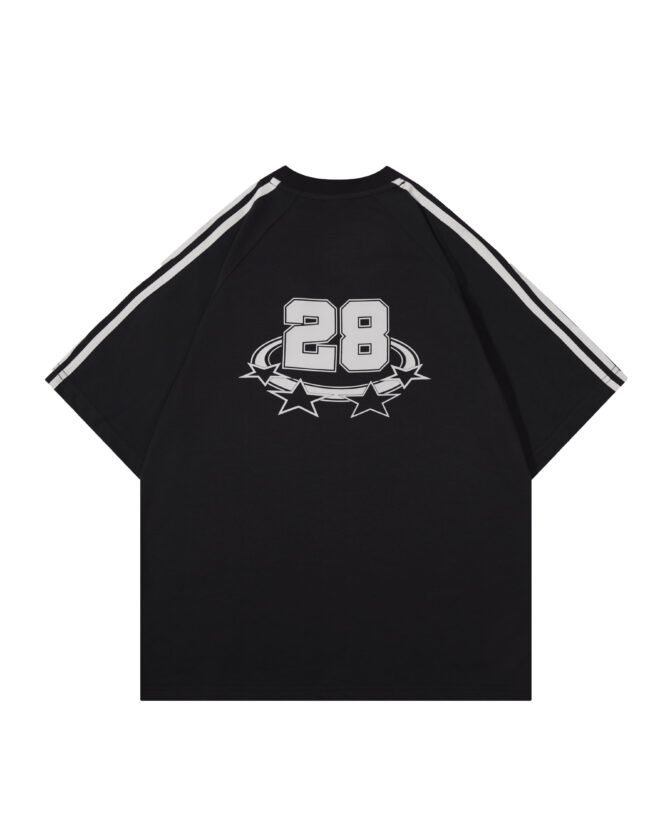 letuswin | 260g New Short-Sleeve Heavyweight | Loose Fit American Striped Print | Streetwear Unisex #82592 - Image 11