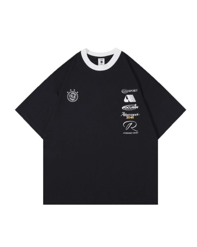 letuswin | 250g Heavyweight SS25 Tee | Loose Fit Contrast Collar Design | Sportswear Unisex Matching  #825133 - Image 27