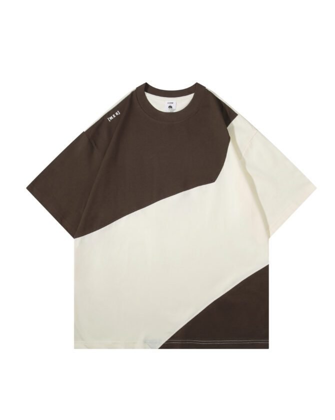 letuswin | 220g Short-Sleeve Streetwear Tee | Oversized Retro Patchwork | 100% Cotton | Sportswear Unisex  #82551 - Image 14