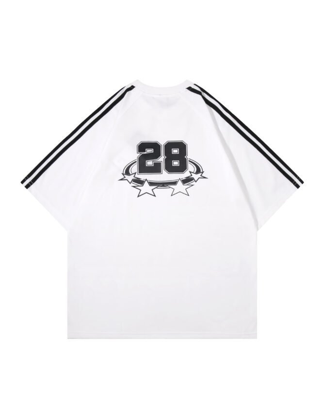 letuswin | 260g New Short-Sleeve Heavyweight | Loose Fit American Striped Print | Streetwear Unisex #82592 - Image 20