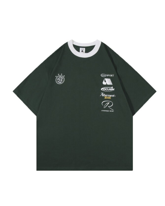 letuswin | 250g Heavyweight SS25 Tee | Loose Fit Contrast Collar Design | Sportswear Unisex Matching  #825133 - Image 35