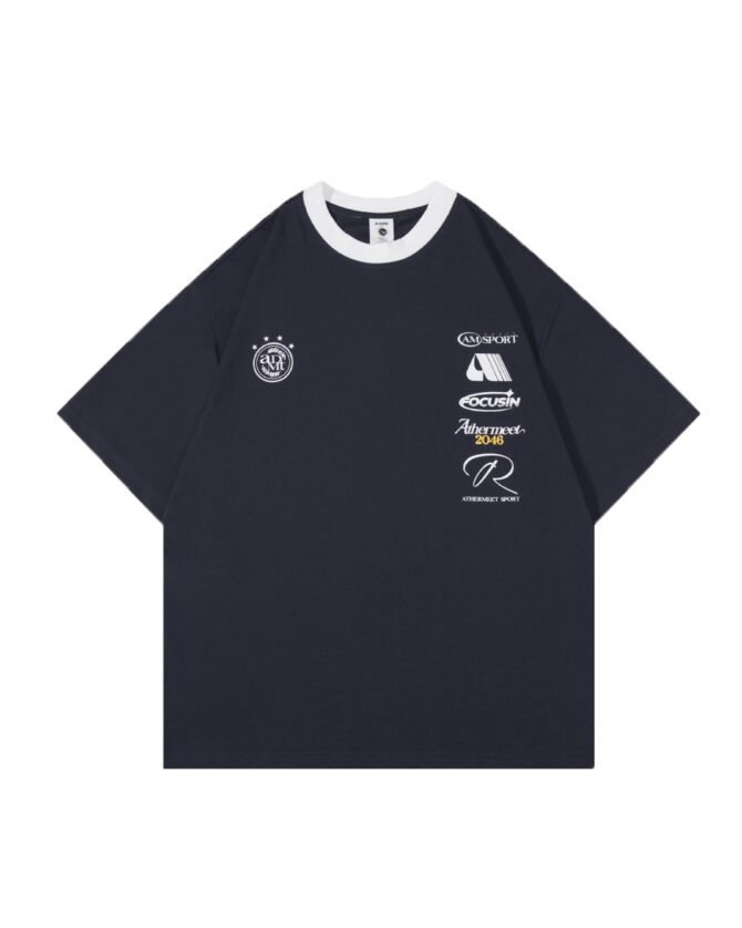 letuswin | 250g Heavyweight SS25 Tee | Loose Fit Contrast Collar Design | Sportswear Unisex Matching  #825133 - Image 11