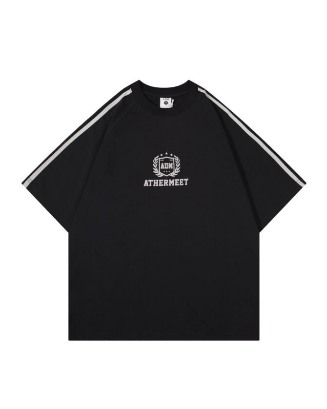 letuswin | 260g New Short-Sleeve Heavyweight | Loose Fit American Striped Print | Streetwear Unisex #82592 - Image 12
