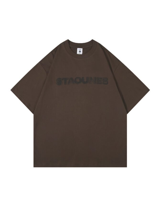 letuswin | Heavyweight Streetwear Tee | Loose Fit High-Street 3D Embroidery | 100% Cotton | Unisex Daily Casual   #82509 - Image 25