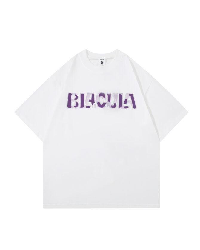 letuswin | Streetwear Brand Short-Sleeve | Heavyweight Oversized Contrast Color | Embroidery & Foam Print | Urban Unisex Matching #825127 - Image 14