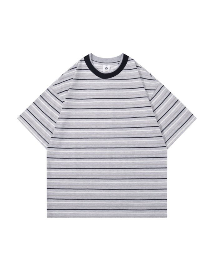 letuswin | SS25 Short-Sleeve T-Shirt | Oversized Structural Striped Design | Sportswear Unisex Styling #82587 - Image 14