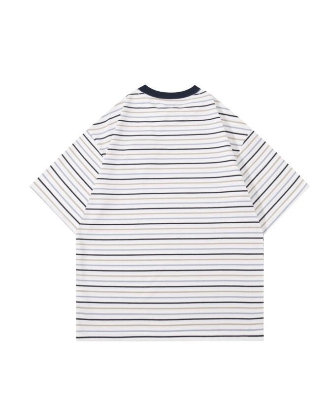 letuswin | SS25 Short-Sleeve T-Shirt | Oversized Structural Striped Design | Sportswear Unisex Styling #82587 - Image 22