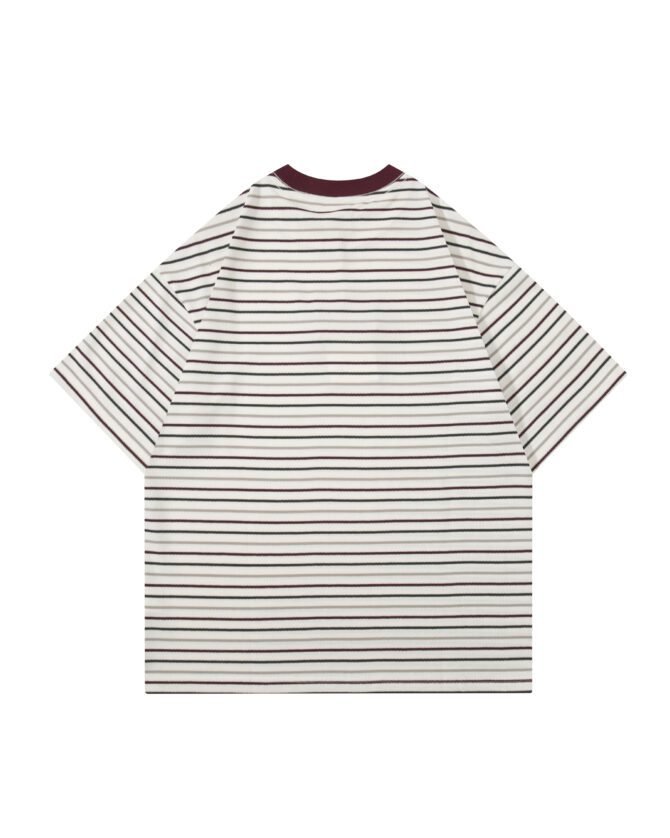 letuswin | SS25 Short-Sleeve T-Shirt | Oversized Structural Striped Design | Sportswear Unisex Styling #82587 - Image 8