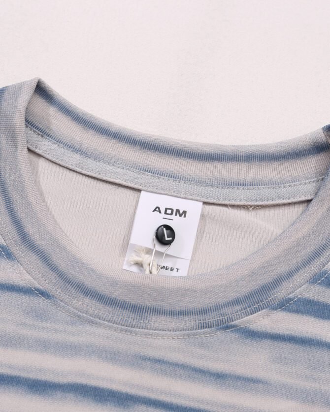 letuswin|Heavyweight Streetwear Tee | Loose Fit High-Street Stripe Patchwork | Office-Ready Unisex #825196 - Image 25