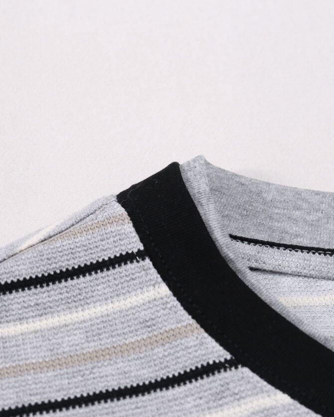 letuswin | SS25 Short-Sleeve T-Shirt | Oversized Structural Striped Design | Sportswear Unisex Styling #82587 - Image 18