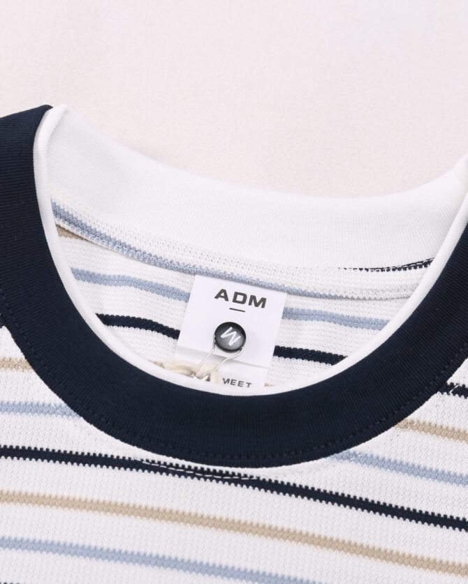 letuswin | SS25 Short-Sleeve T-Shirt | Oversized Structural Striped Design | Sportswear Unisex Styling #82587 - Image 23